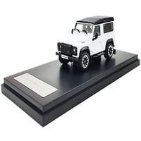 Zemljište Rover Defender radi V White s crnim top 70. izdanjem Diecast model modela po LCD modelima