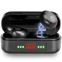 Bežični uši Bluetooth 5. Slušalice sa digitalnim LED displejem Kućište za punjenje Stereo Mini slušalice