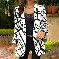 TKLpehg ženski casual blazer dugih rukava sa dugim rukavima Otvorena prednja kardigan jakna Daily Compute