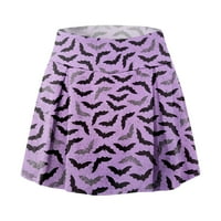 Ženski ispis Atletski rastezljivi suknje za tenis pokreću joga unutrašnjih kratkih kratkih hlača elastični