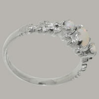 Britanci izrađeni sterling srebrni prirodni Opal Womens Remise Ring - Veličine opcije - Veličina 10.75