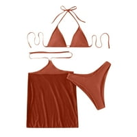 Ženski kupaći kostimi Tummy Control Plus size Coleit Cover Cover Cross Sling High struk kratke hlače