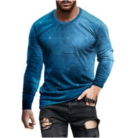 Plus size Colorful 3D digitalni tiskani majica za muškarce dugih rukava hladne grafičke majice pad zime