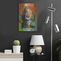 Luxe Metal Art 'Guffaw Marilyn' by Dean Russo, Metal Wall Art, 16 x24