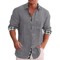 Muškarci Dnevna majica Dugi rukavi Hilpie Casual Beach T majice sa bluzom gumba