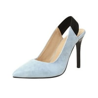 Sandale za pete za žene - novi stil casual šiljasti Stilettos ljetne sandale svijetlo plava-7,5