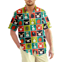 Sretan Uskršnji crtani ljetni modni 3D majice Dječaci Muška prevelika plaža Kids Kids Majica kratki
