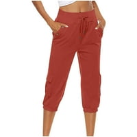 Ravne pantalone za noge Žene moći Žene Ležerne prilične boje Kalesične hlače Ravne široke pantalone