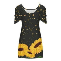 Haljine za plažu za žene Trendi ljetni cvjetni špageti za hladno rame Hladno ramena Mini casual haljina