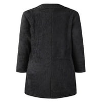 Avamo ženska odjeća dugi rukav kaput nejasno runove jakna s otvorenim prednjim kaputima plišane rever