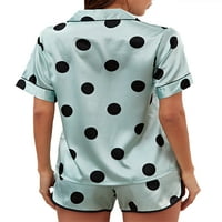 Eyicmarn ženske pidžame set, krug Ispis majica zatvaranja kratkih rukava sa hothosova sa slobodnom odjećom
