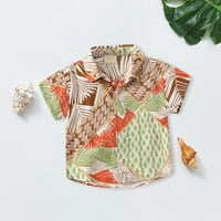 ROVGA Ljetni dječaci Djevojke Toddler T-majice Dugme dolje Havaii Košulje kratkih rukava Tropical košulje