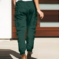 Ženske pantalone za stolove za žene Jogger Manžetne hlače FIT Ležerne prilikom svakodnevnog modnog čvrsto
