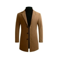 Jesen zimski novi stil plus pamuk čvrste boje vunene rever muške jakne za prekomjerne kapike Khaki 14
