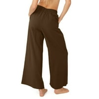 Ženske casual pantalone Udobne elastične hlače velike struke Ležerne prilike na plaži sa džepovima