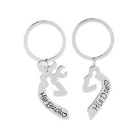 Par puzzle Privjesak za privjesak za ključeve viseći ukras za Valentinovo Poklon metalni ključni