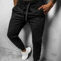 Muške hlače Muške hop hlače Ležerne prilike čvrste boje čipke za trenerke za vježbanje sa džepovima