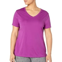 Ženska modna casual bluza plus veličina čvrste majice V-izrez kratki rukav na vrhu xxl