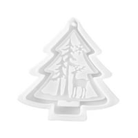 Wouwaft Božićni kristal Epoxy kalup božićno drv stablo zvijezda srca nakit nakit popis ključeva ogrlica