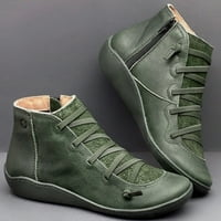 Cuoff Cowgirl Boots Ležerne prilike ravne kožne retro čipke bočne cipele cipele za cipele za žene za