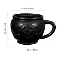 HEMOTON 520ml krilica sa kotačem Jedinstvena Halloween krila kafe vještica poklon keramika Čaj za čaj