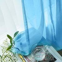 Zodanni čiste voile paneli Zavjese čiste cirale za prozor Osnovne zavjese dnevni boravak plavi 2pc-w: