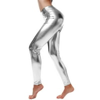 Kožne hlače gamaše struine pantalone za žene noge mokri izgleda joga hlače žene joge hlače 90