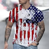Homchy Muškarci Ležerne prilike 3D tiskani kratki rukav na vrhu majica, muške modne odjeće-najbolji