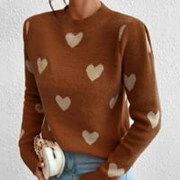 Ženski lagani džemper s dugim rukavima mekani rebrani pulover labavi papuč