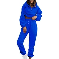 USMIXI ponude Womens Sweatsuits Set Obrezirani komplet za žene za žene vježbanje Sports Trackies Outfits