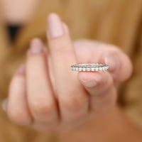Sertifikovani moissinitetni vječni prsten, šesterokutni prsten za žene, srebrna srebra, US 3,00