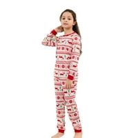 Usklađivanje porodice Pijamas Set Christmas PJS za odmor za spavanje za spavanje ELK tiskane trake s