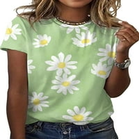 Avamo dame Moda Vintage majica Cvjetni ispis Labava majica Žene Baggy Beach Ljetni vrhovi