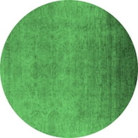 Ahgly Company Zatvorena okrugla Perzijska Emerald Green Bohemska prostirke, 4 'Round