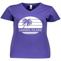 Inktastic Sanibel Island Florida Kuća za odmor V-izrez