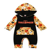 Cathery Baby Boys Girls Halloween kostimi Kostimi za dojenčad HOUDIES ROMPER PUMPKIN SA POKRETNIM JELOVOM