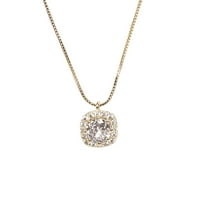 Ogrlice za žene Kvadratni dijamant Sterling Srebrna ogrlica sa ogrlicom za lančane nakit Privjesci bakrene