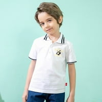 Rovga Toddler Boy Tee Tops Kids Fudbalski crtani 3D otisci Loše vrhovi Mekani kratki rukav majica Tee