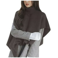 Pjtewawe džemperi za žene jesen i zimsko žensko solid solid color tortleneck ogrtač šrap pleteni džemperski