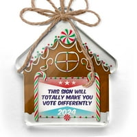 Ornament tiskao je jedan oboren smiješni izborni znak Ovaj znak će vam potpuno učiniti da glasate različito
