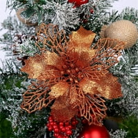 Zeceouar Božićne ukrase unutarnji na otvorenom, božićne ukrase Božićne cvijeće ukrašava božićno drvce, božićne vijence, poklon kutije i zatvorene i vanjske ukrase
