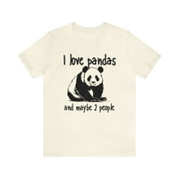 Love Pandas i možda ljudi introvert kawaii panda kratki rukav tee
