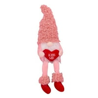 Valentine Gnome bezlični gnomi švedski patuljak Tomte plišal ELF Doll Love Heart Heart Punjeni dekor