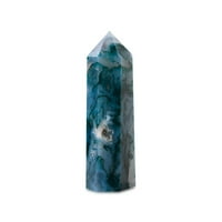 Poklon ručno diiy ruda mineralna mahovina agata liječenje čarobnog štandačkoj prirodnoj kristalnoj šesterokutni