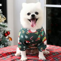 Psi božićne majice Snowflakes Odjeća kućni ljubimci Santa Claus Suit Puppy Crvena odjeća Doggie zimski