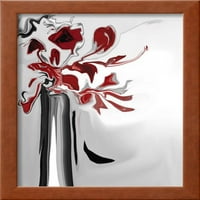 Crvena orhideja 2, botanička uokvirena umjetnost Print Wall Art by Rabi Khan Prodano od Art.com