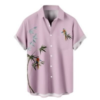 Nosite vrhove za muškarce Muški jednostavan havajski papagaj Ispis majica s kratkim rukavima, majica