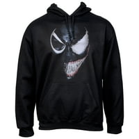 Venom 813399-2Xlarge Evil Smile Split Face Povucite preko hoodie, crna - 2xl