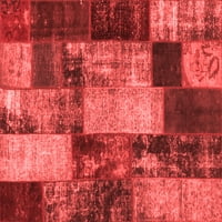 Ahgly Company u zatvoreni kvadrat Patchwork Red Transicijske prostirke, 3 'kvadrat
