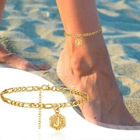 Duhgbne Fashion ženski lanac stopala Jednostruki sloj heksagoni Anklet nakit Anklet početne kuniraju